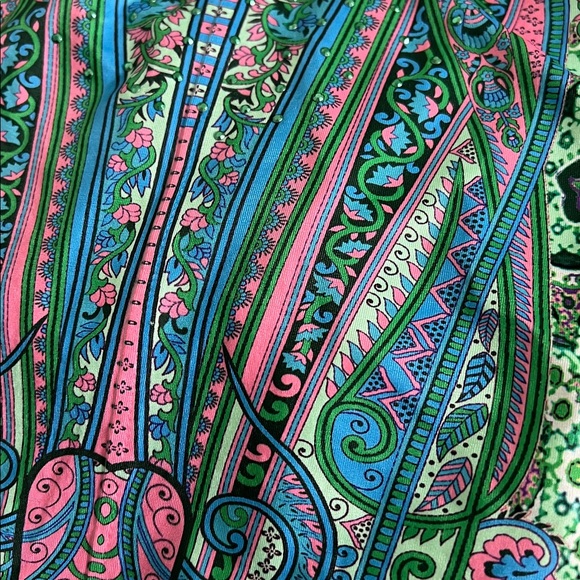 Elegant Green and Blue Maxi Dress - Picture 9 of 12